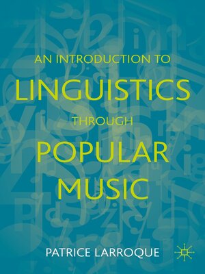 cover image of An Introduction to Linguistics through Popular Music